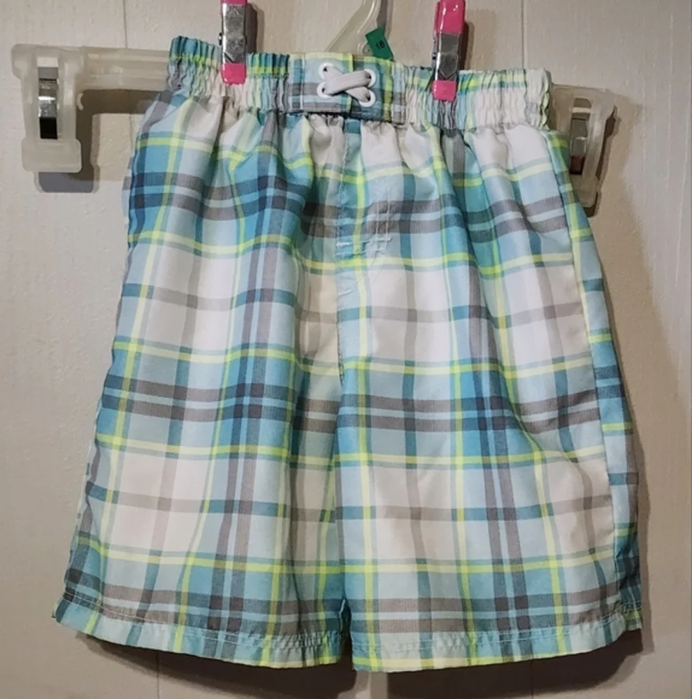 24 Month Swim Trunks OP Blue Grey Striped Beach‎ A132